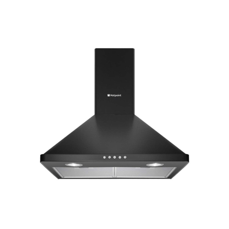 Hotpoint HHP65CMBK Classic 60cm Chimney Cooker Hood Black