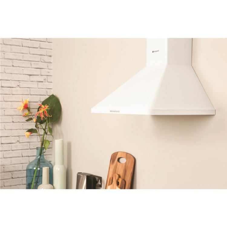 Hotpoint HHP65CMWH Classic 60cm Chimney Cooker Hood White