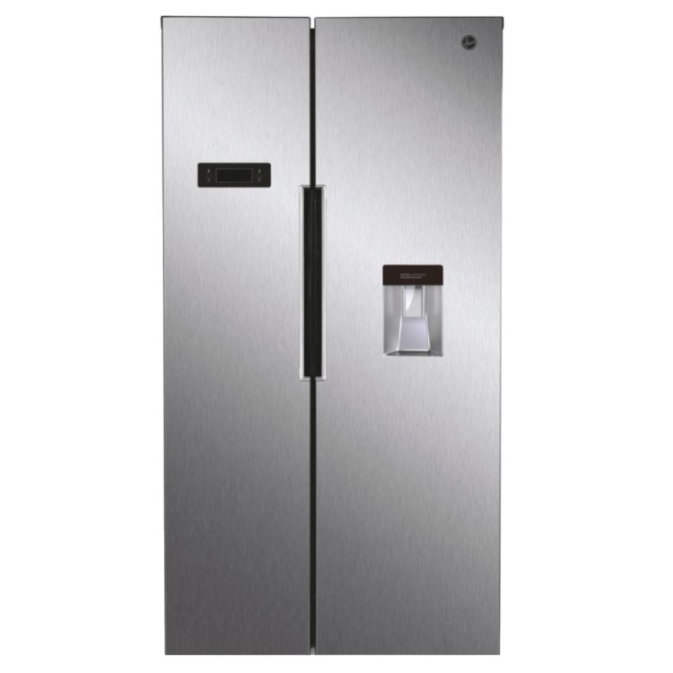 Hoover 532 Litre Side-By-Side American Fridge Freezer - Stainless Steel