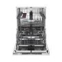 Hoover H-DISH 500 Integrated Dishwasher - Smart Wi-Fi, C-Rated, Black and Silver control panel