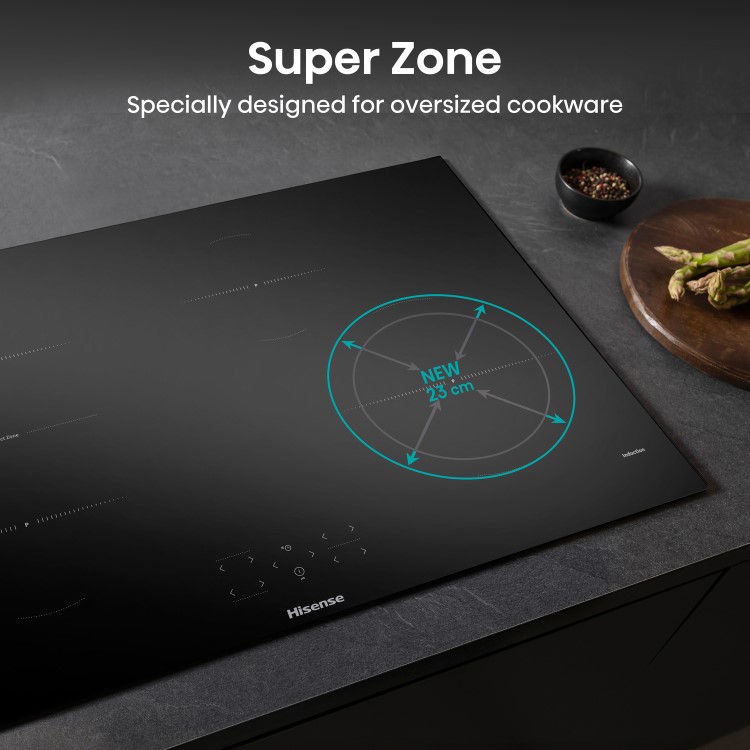 Hisense 80cm 4 Zone Induction Hob with Bridge Zone