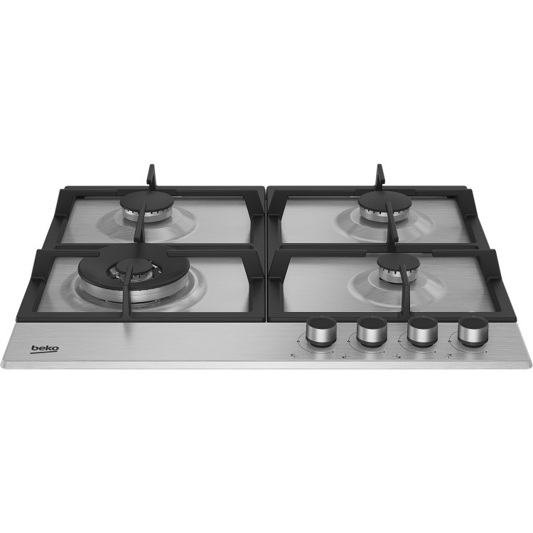 Beko 58cm 4 Burner Gas Hob - Stainless Steel