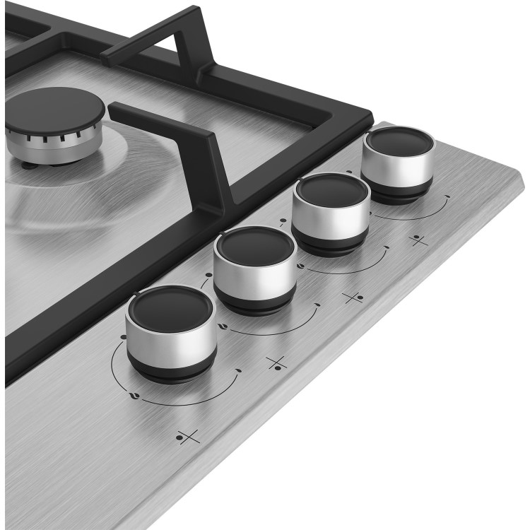 Beko 58cm 4 Burner Gas Hob - Stainless Steel