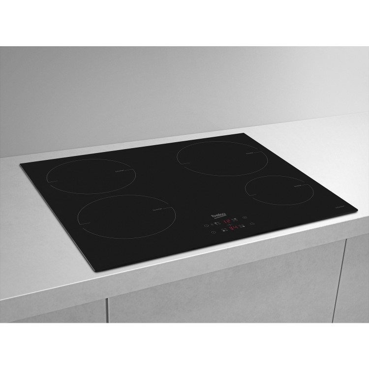 Refurbished Beko HII64400MT 60cm 4 Zone Induction Hob Black