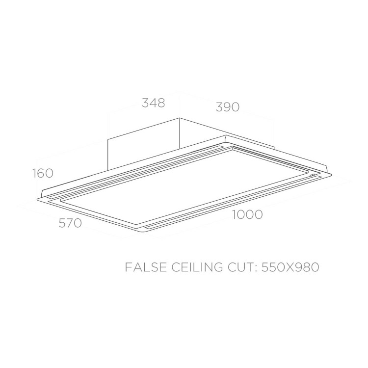 Elica Ceiling Extractor Hood - White