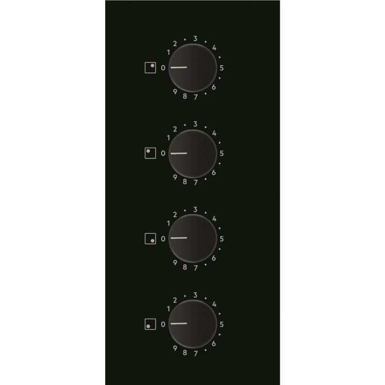 Refurbished AEG 3000 Series HK614000CB 59cm 4 Zone Ceramic Hob with Knob Controls Black