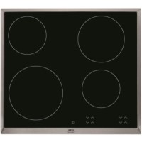 AEG HK624000XB 60cm Four Zone Ceramic Hob With Stainless Steel Frame