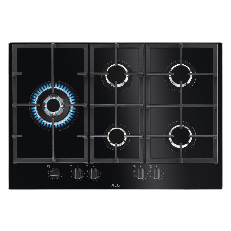 AEG 6000 Series 74cm 5 Burner Gas Hob - Black