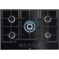 AEG 74cm Gas on Glass 5 Burner Gas Hob - Black