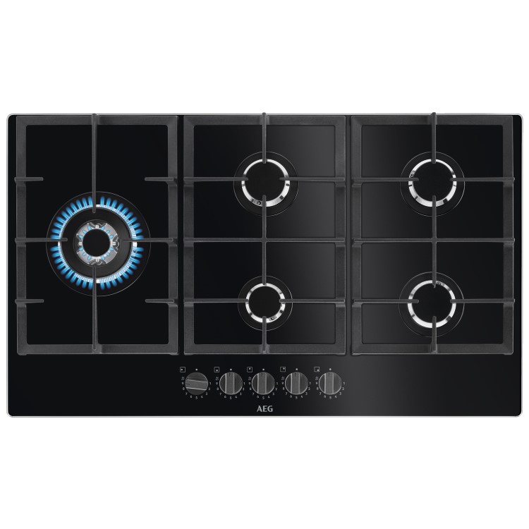 Refurbished AEG HKB95820NB 86cm 5 Burners Gas Hob Black