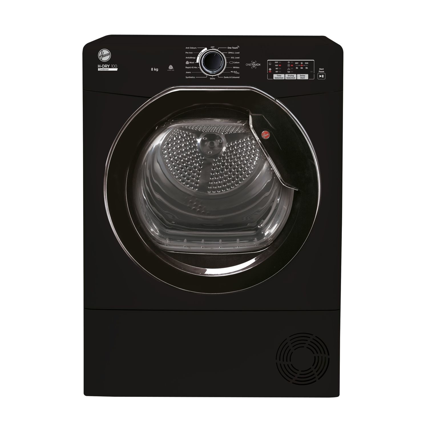 Photos - Tumble Dryer Hoover HLEC8LGB-80 H-DRY 100 8kg Condenser  - Black 