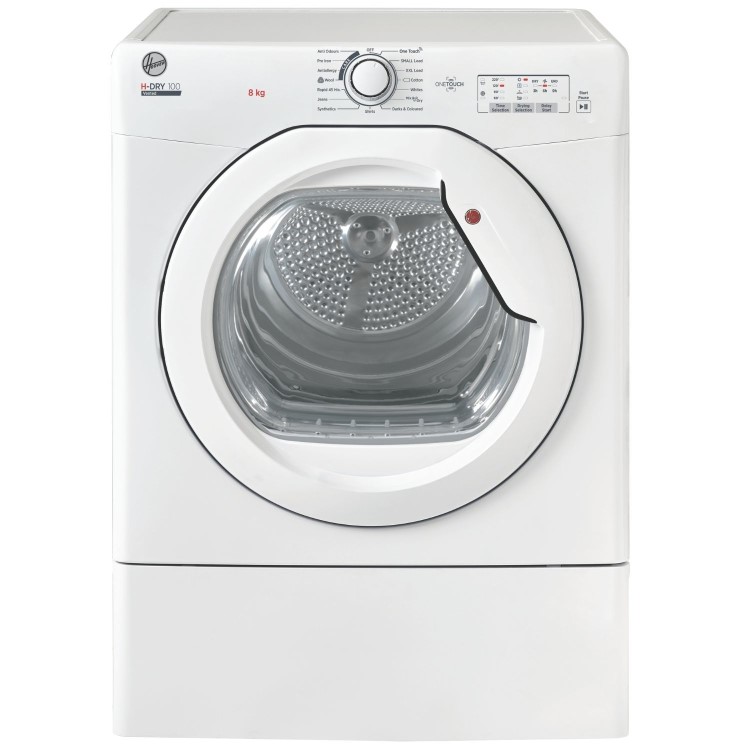 Refurbished Hoover HLEV8LG-80 Freestanding Vented 8KG Tumble Dryer White