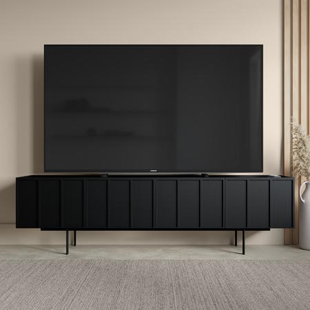 Large black store tv unit