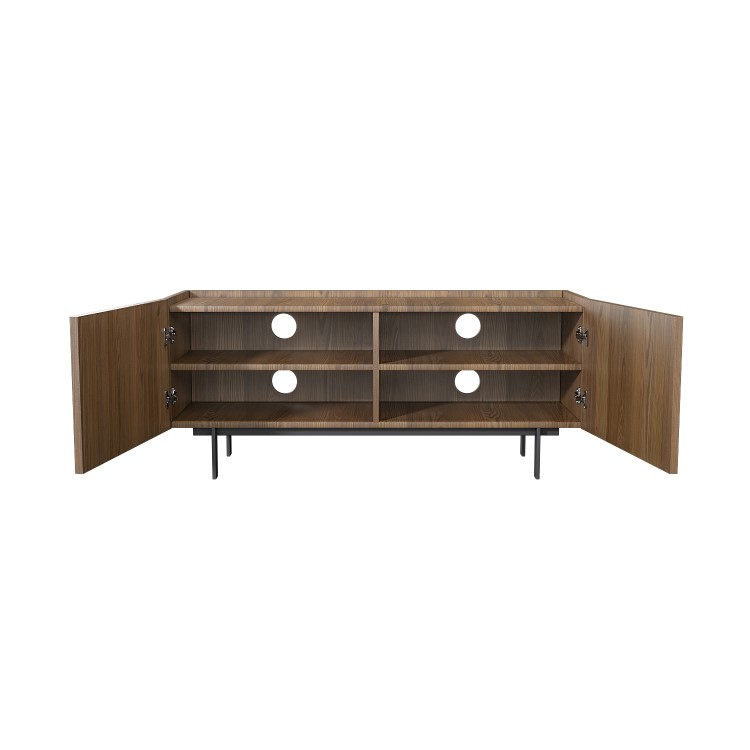 Small Walnut TV Stand with Storage - TV's up to 50" - Helmer