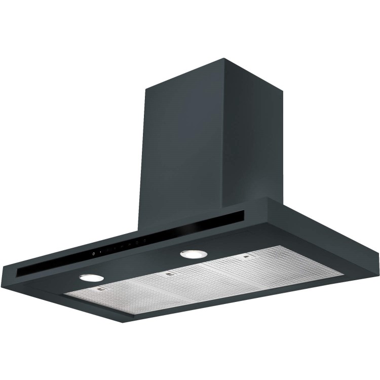 Rangemaster Hi Lite Flat 100cm Chimney Cooker Hood Slate Grey