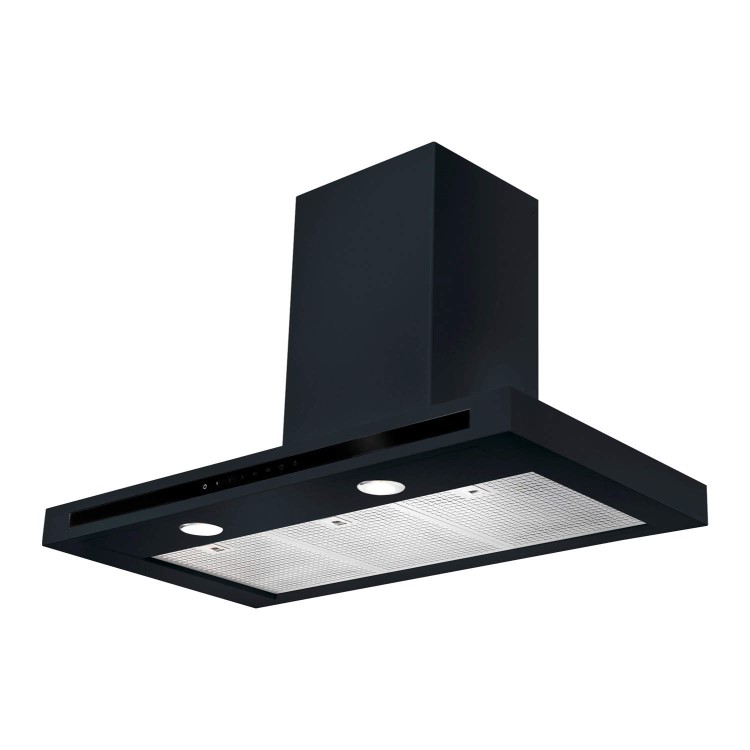 Rangemaster Hi-Lite Flat 110cm Chimney Cooker Hood Black