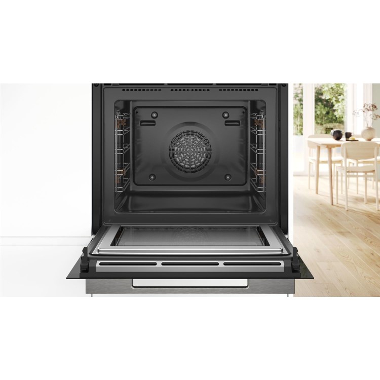 Bosch Series 8 Electric Single Oven With Microwave Function - Black