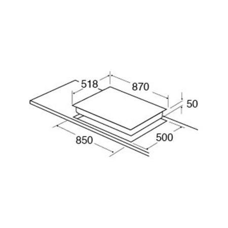 CDA 87cm 5 Zone Induction Hob with Bridging Zones