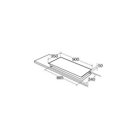 Refurbished CDA HN9626FR 90cm 4 Zone Linear Induction Hob Front Touch Control