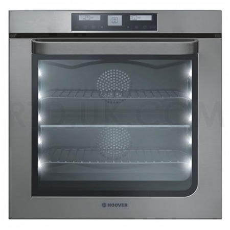 Hoover HOA96VX Multifunction 72L Electric Built-in Single Oven With Double Oven Divider And Pyrolytic Cleaning - Stainless Steel