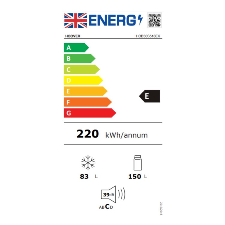 Hoover 233 Litre 50/50 Integrated Fridge Freezer