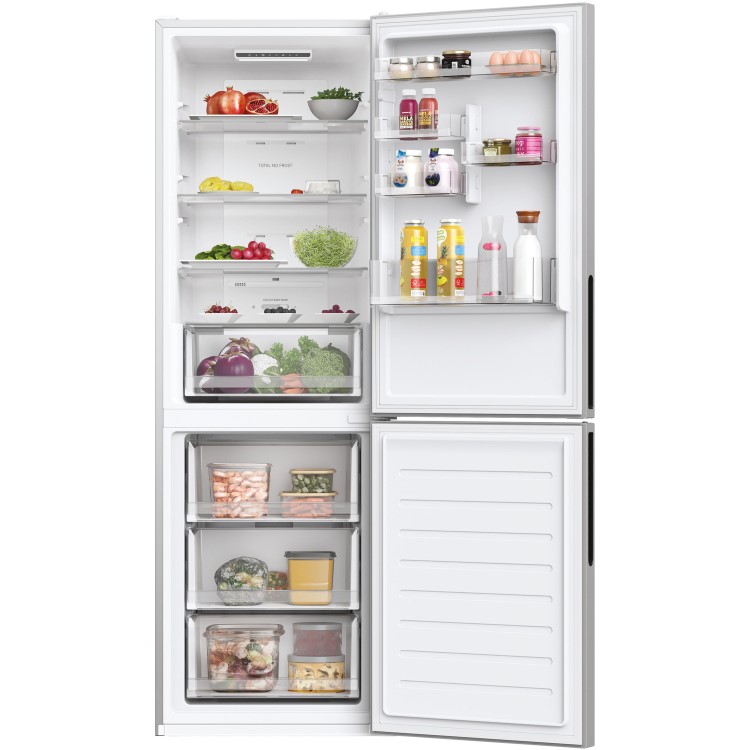 Hoover 342 Litre 60/40 Freestanding Fridge Freezer - Silver