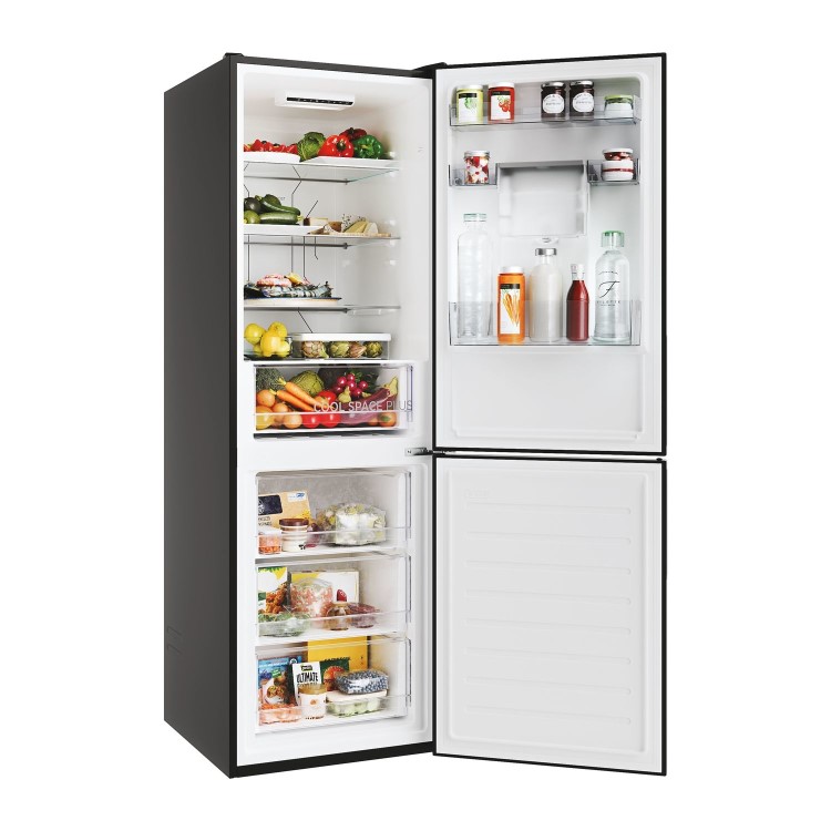 Hoover 339 Litre 60/40 Freestanding Fridge Freezer With Water Dispenser - Black