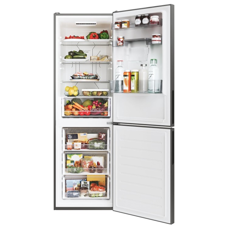 Hoover 339 Litre 60/40 Freestanding Fridge Freeze With Water Dispenser - Silver