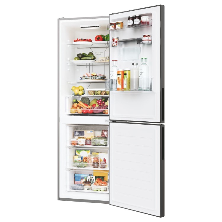 Hoover 339 Litre 60/40 Freestanding Fridge Freeze With Water Dispenser - Silver