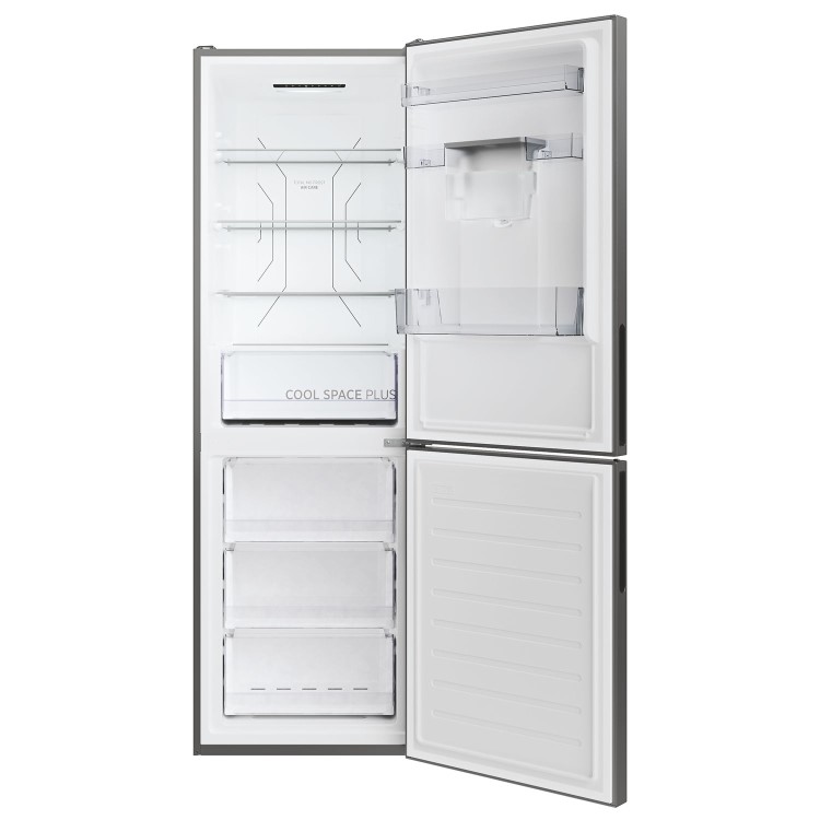 Hoover 339 Litre 60/40 Freestanding Fridge Freeze With Water Dispenser - Silver