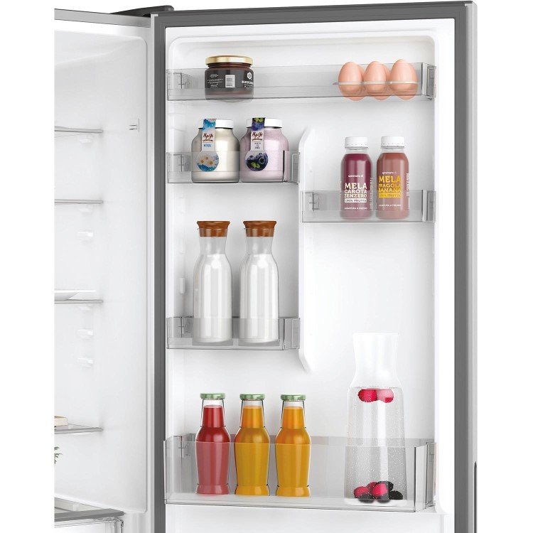 Refurbished Hoover H-FRIDGE 500 HOCE4T620EXK Freestanding 377 Litre 70/30 Frost Free Fridge Freezer Silver