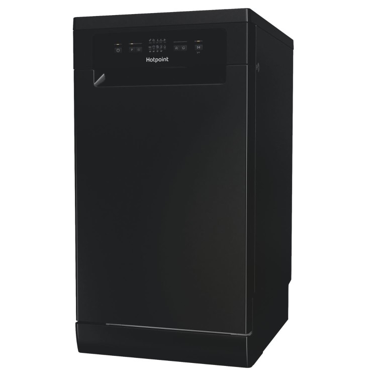 Hotpoint Freestanding Slimline Dishwasher - Black