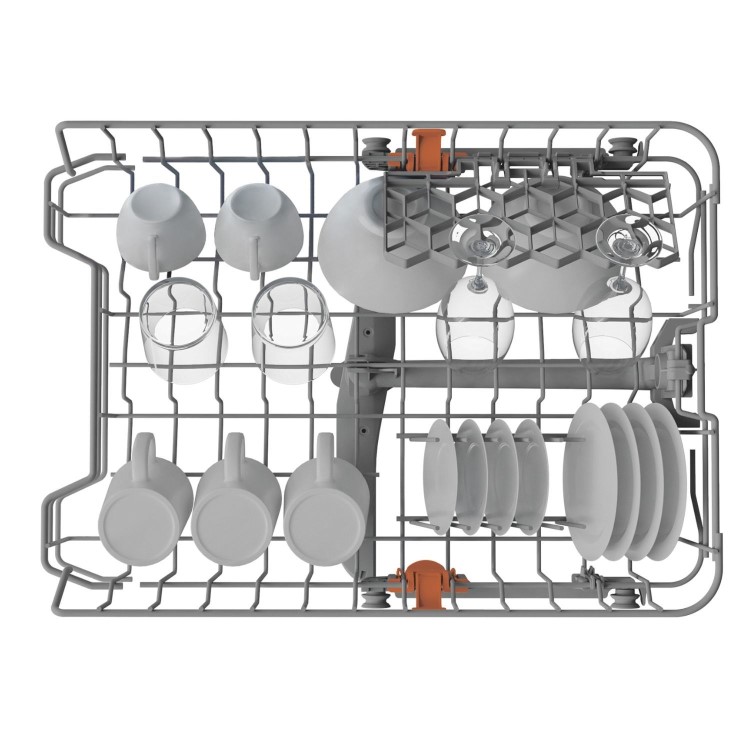 Hotpoint Freestanding Slimline Dishwasher - Silver Quick wash Adjustable baskets