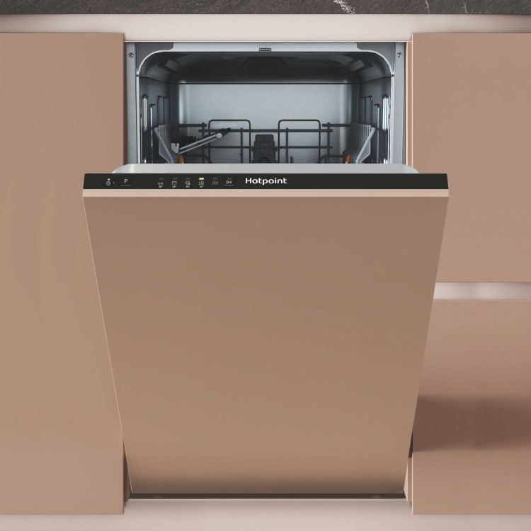 Hotpoint Integrated Slimline Dishwasher - Black, Eco Programme