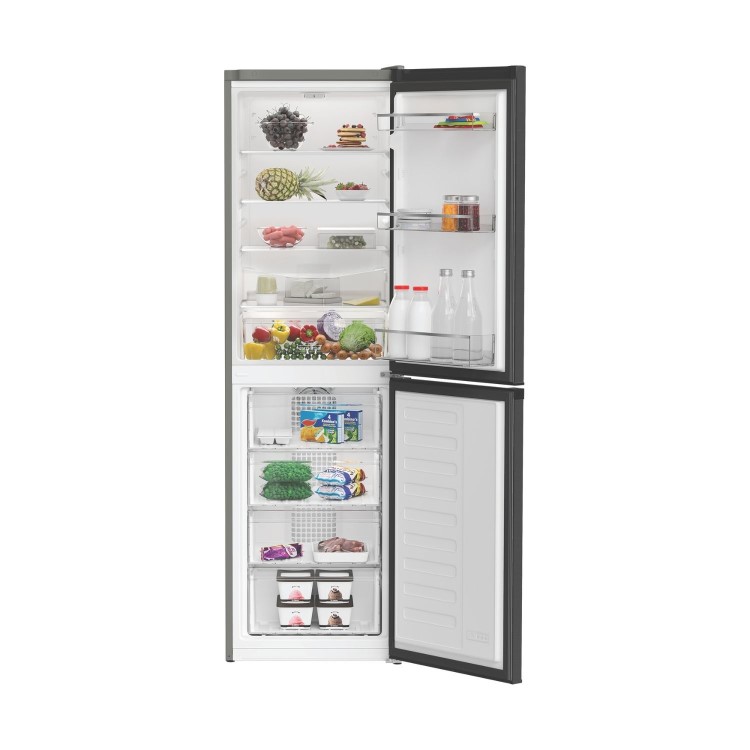 Hotpoint 270 Litre 50/50 Freestanding Fridge Freezer - Dark Stainless Steel