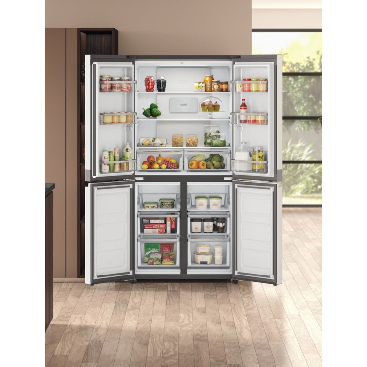 Hotpoint 594 Litre 4 Door American Fridge Freezer - Inox