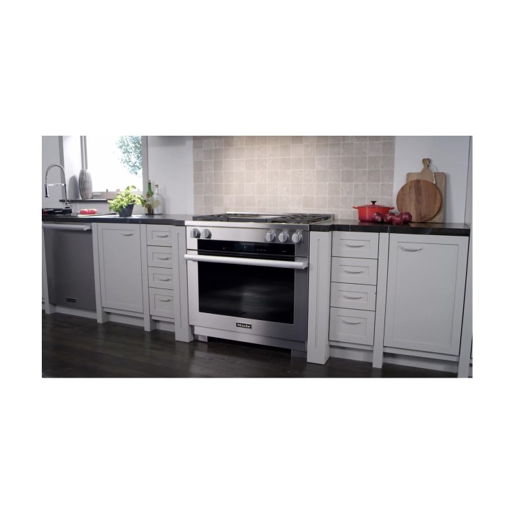 Miele HR1936G 92cm Wide Dual Fuel Range Cooker - Stainless Steel