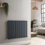 Riace Anthracite Horizontal Flat Designer Radiator 600x748mm Single Panel 1589 BTU