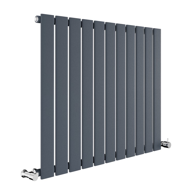 Riace Anthracite Horizontal Flat Designer Radiator 600x748mm Single Panel 1589 BTU