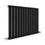 Riace Midnight Black Horizontal Flat Designer Radiator 600x884mm Single Panel 2065 BTU