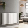 Riace White Horizontal Flat Designer Radiator 600x884mm Single Panel 2065 BTU