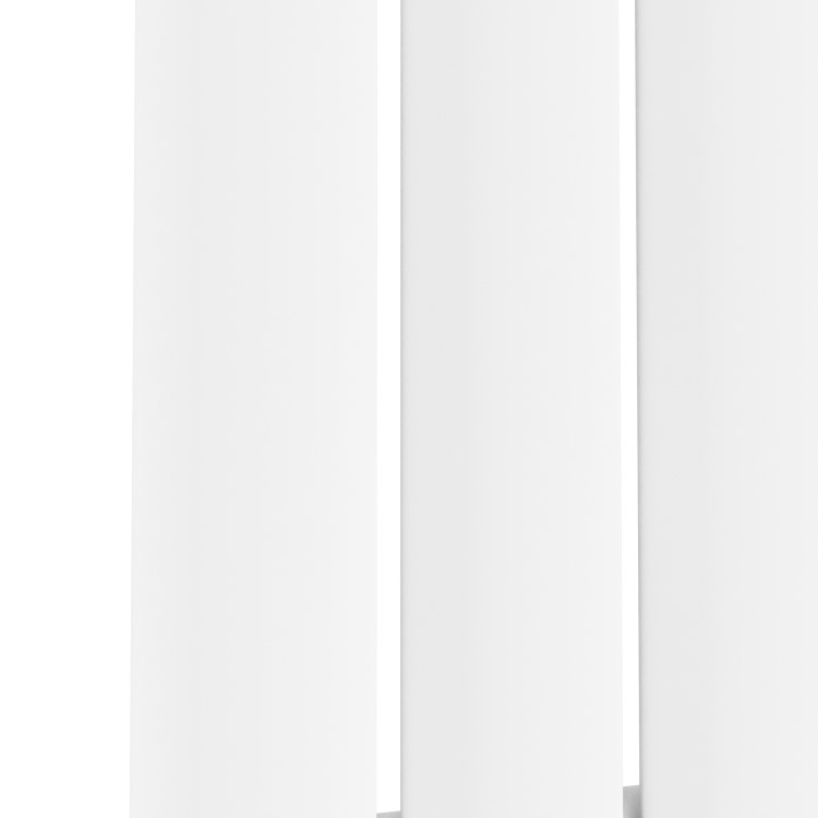 Sorrento White Horizontal Oval Designer Radiator 600x767mm Single Panel 2049 BTU