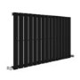 Riace Midnight Black Horizontal Flat Designer Radiator 600x1020mm Single Panel 2383 BTU