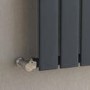 Riace Anthracite Horizontal Flat Designer Radiator 600x1020mm Single Panel 2383 BTU