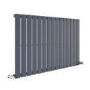 Riace Anthracite Horizontal Flat Designer Radiator 600x1020mm Single Panel 2383 BTU