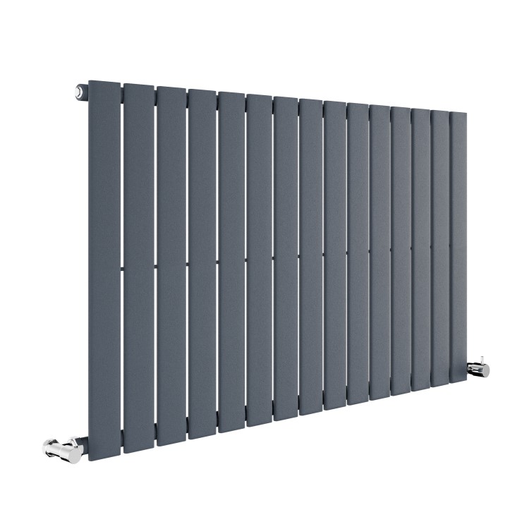 Riace Anthracite Horizontal Flat Designer Radiator 600x1020mm Single Panel 2383 BTU