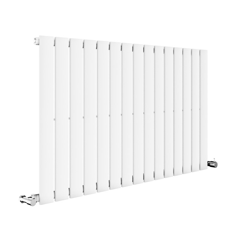 Riace White Horizontal Flat Designer Radiator 600x1020mm Single Panel 2383 BTU