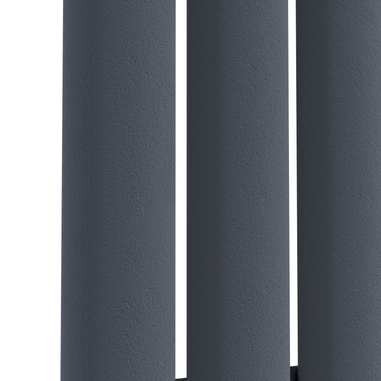 Sorrento Anthracite Horizontal Oval Designer Radiator 600x1003mm Single Panel 2679 BTU