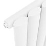 Sorrento White Horizontal Oval Designer Radiator 600x1003mm Single Panel 2679 BTU