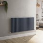 Sorrento Anthracite Horizontal Oval Designer Radiator 600x1180mm Single Panel 3152 BTU